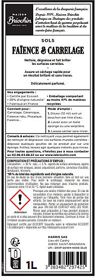 Nettoyant sols carrelés & plastifiés Maison Briochin 1L