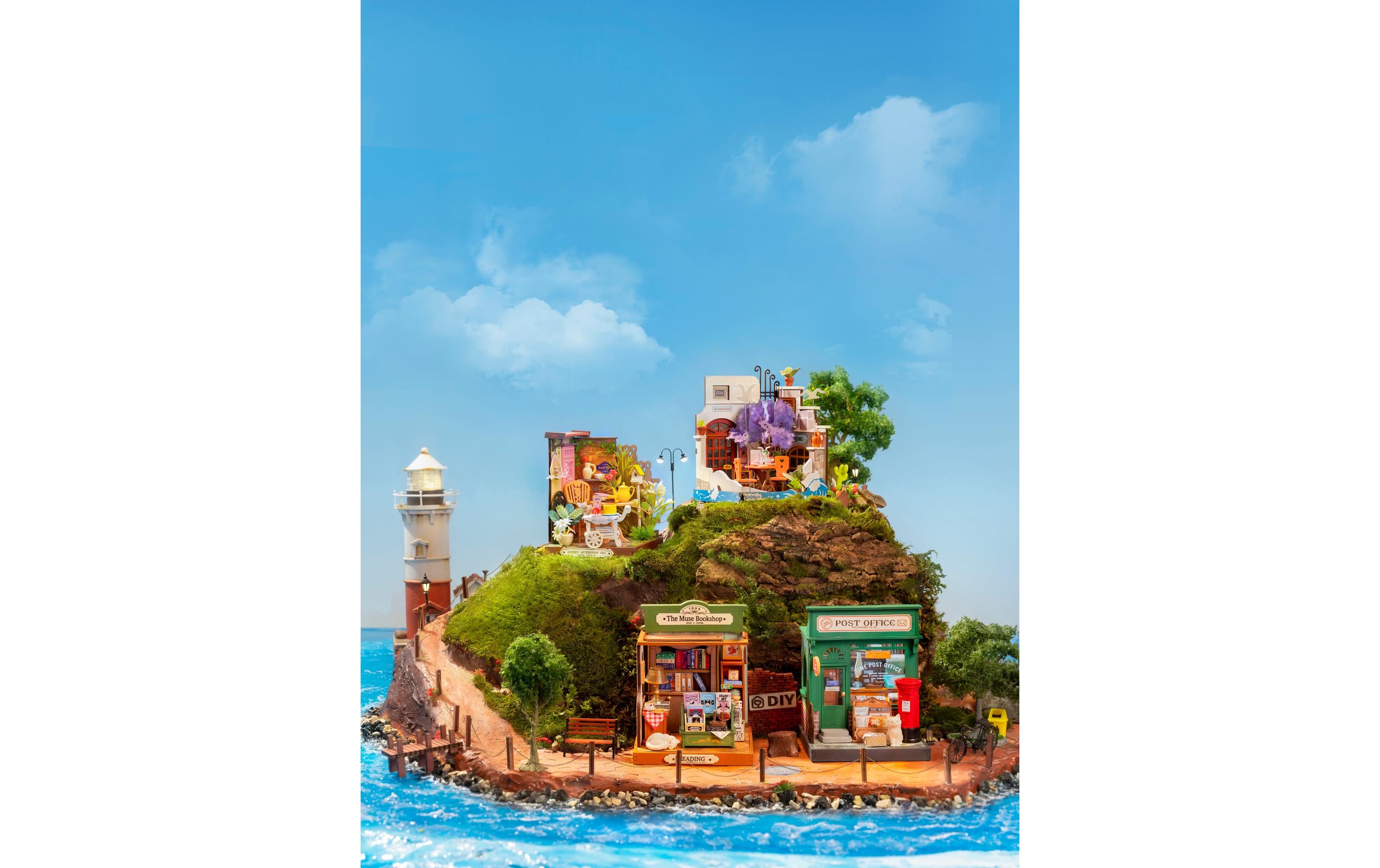 Bausatz Meer Restaurant Ferien3D-Puzzle aus lasergeschnittenen Holzteilen