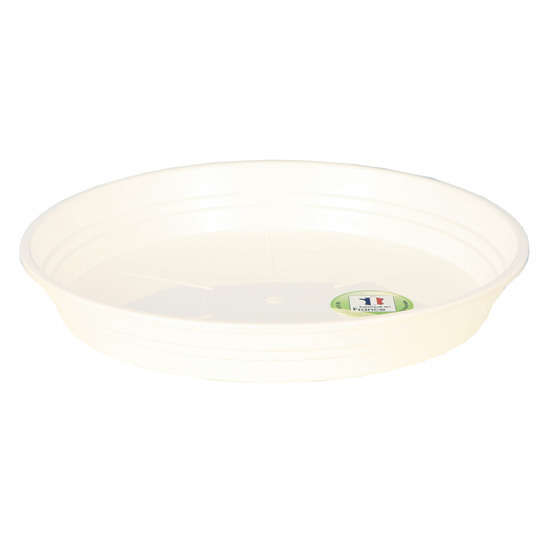 Soucoupe ronde en polypropylène 100% recyclable Blanche Ø.48cm