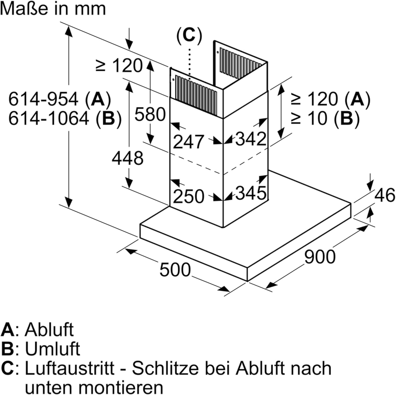 Bosch DWB97CM50 Serie 6 Wandesse, 90 cm breit, Um- & Abluft, Made in Germany, EcoSilence Drive leiser und effizienter Motor, LED-Beleuchtung gleichmäßige Ausleuchtung, DirectSelect intuitive Bedienung