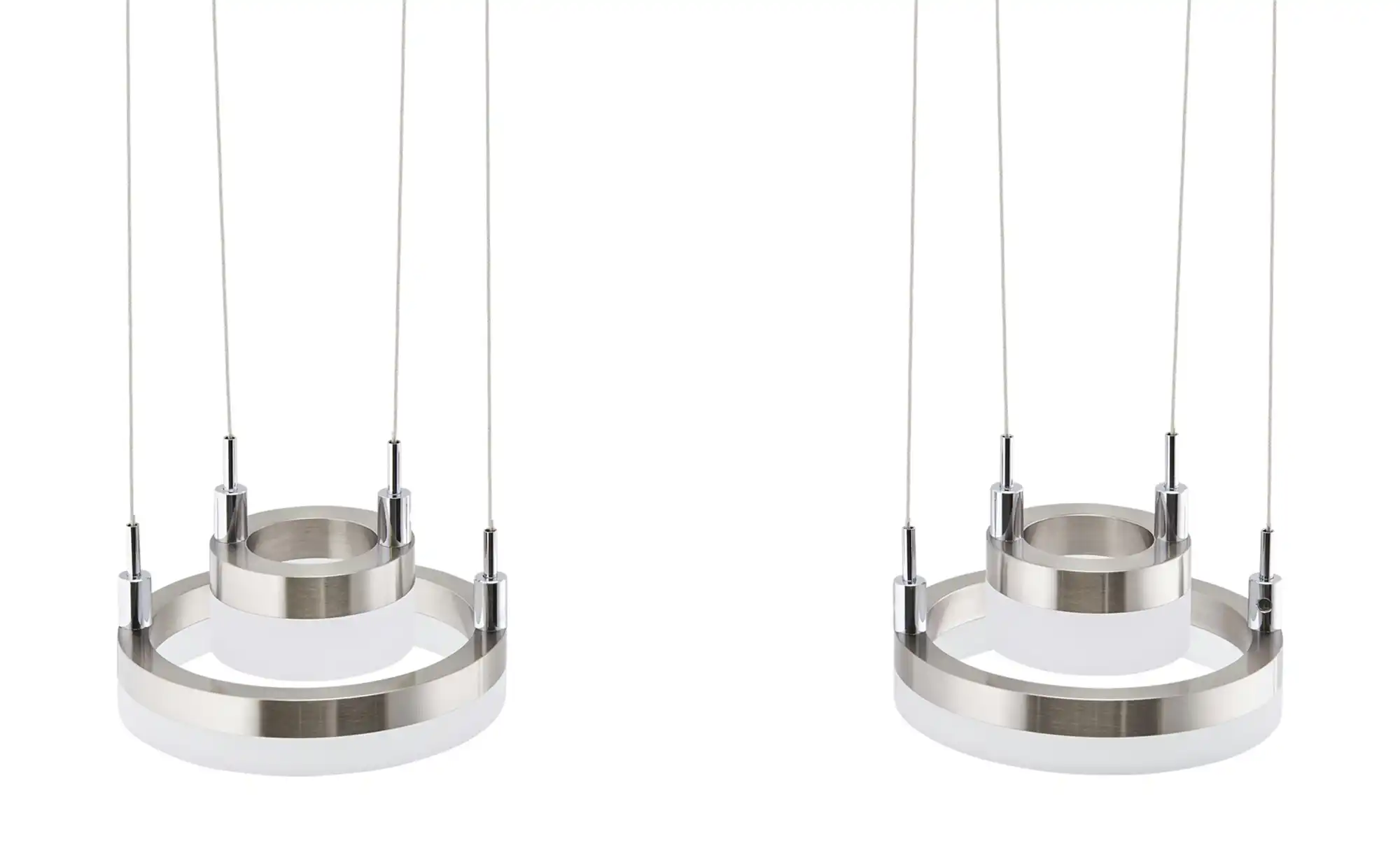 Meisterleuchten LED-Pendelleuchte, 4-flammig, nickel matt