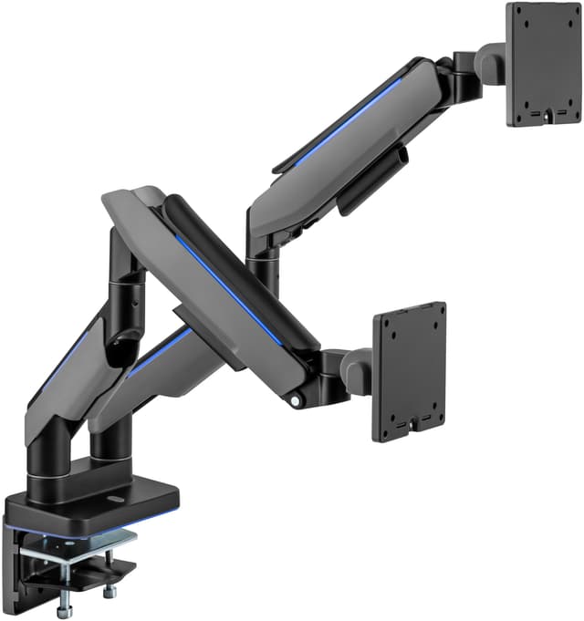 Essentials Heavy-Duty RGB Dual Gaming monitor arm (sort)