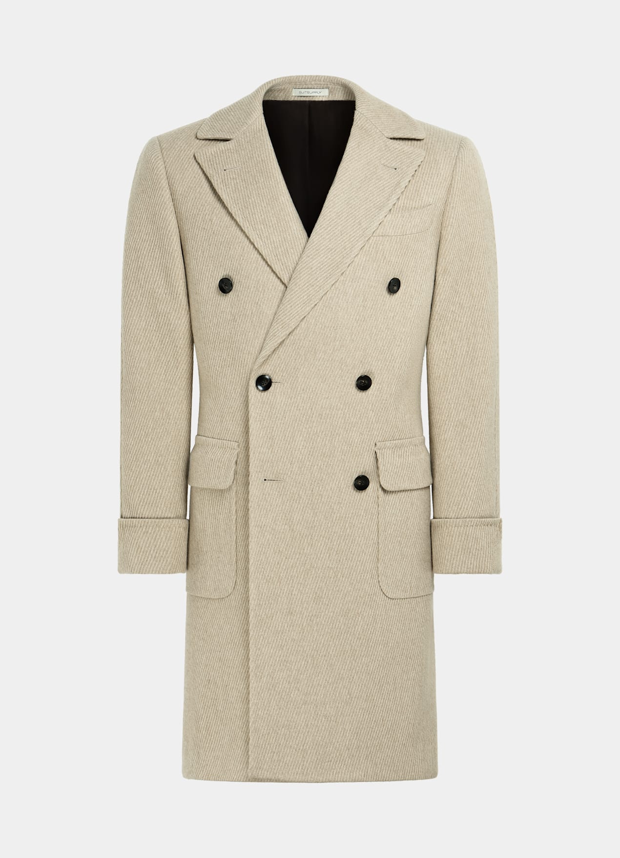 Manteau Polo en twill marron clair