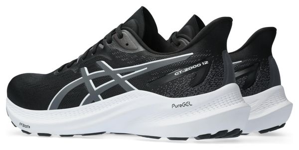 Chaussures de Running Asics GT-2000 12 Large 2E Noir Homme