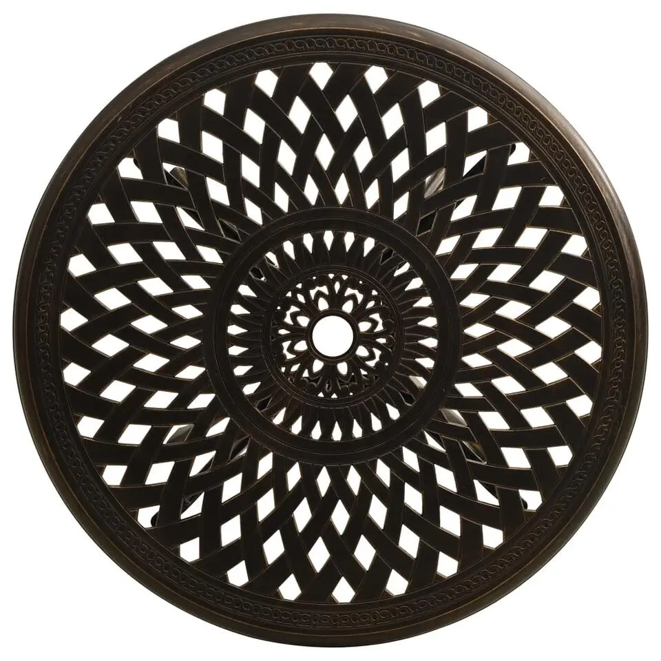 vidaXL - Bistroset - Bruin - Aluminium