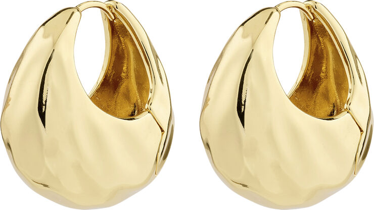 Pilgrim BELIEVE recycled chunky hoop earrings gold-plated Guld