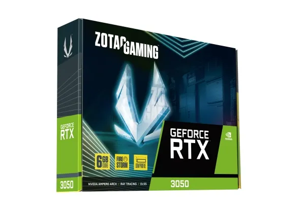 ZOTAC GAMING GeForce RTX 3050 6GB LP - Grafikkort - GF RTX 3050 - 6 GB GDDR6 - PCIe 4.0 x8 lavprofil - DisplayPort, HDMI - boks