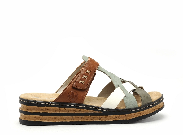 Rieker mules et sabots plats femme 62989 multicolore
