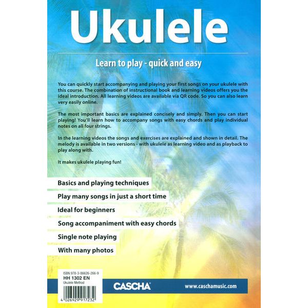 Cascha Verlag Ukulele – Learn To Play Quick