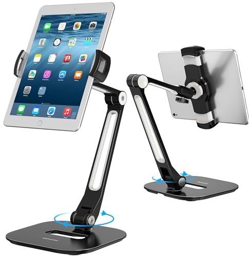 AboveTEK - Aluminium Tabletstandaard - Opvouwbaar - Geschikt voor Tablets en Telefoons van 4-11 inch