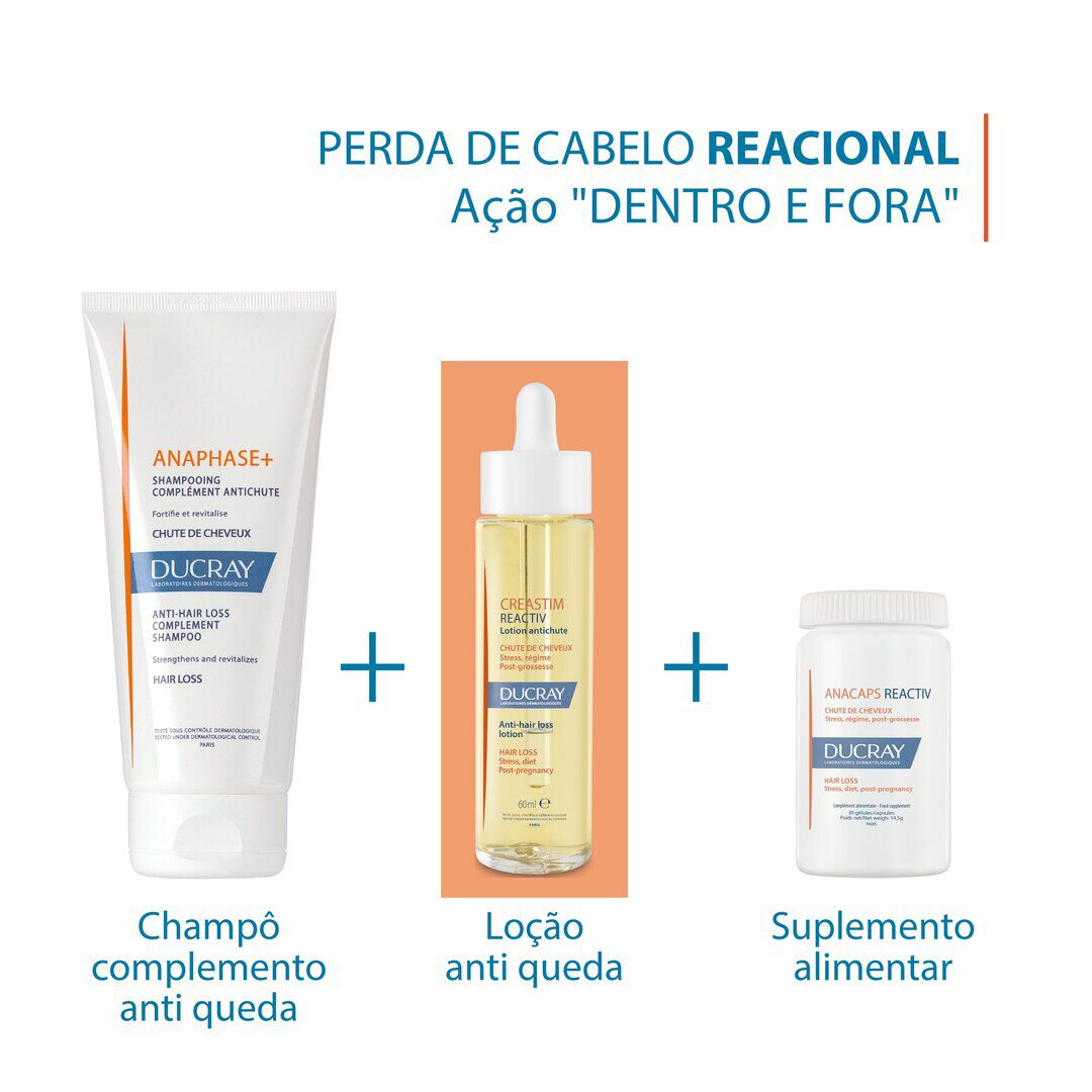 Anacaps Reactiv cápsulas Queda de Cabelo - 30un