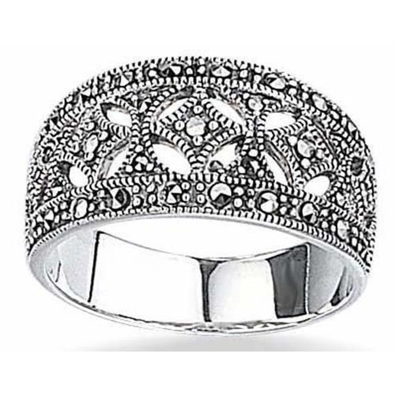 Bague marcassite en argent 925/1000
