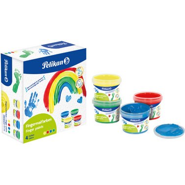 Gouache aux doigts Couleurs de base, set de 4