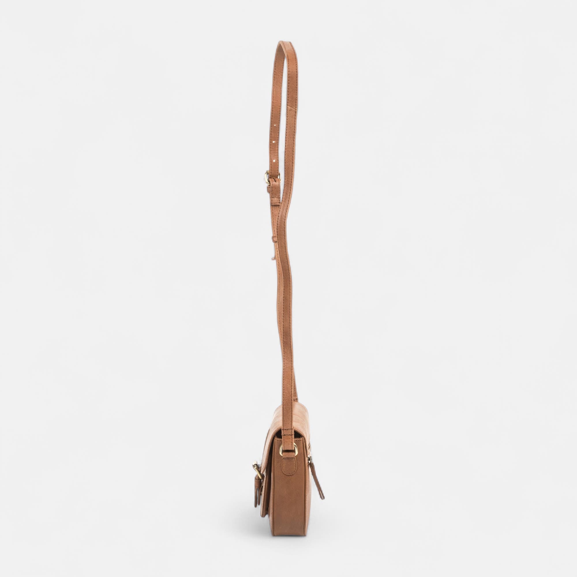 Sac bandoulière en cuir cognac