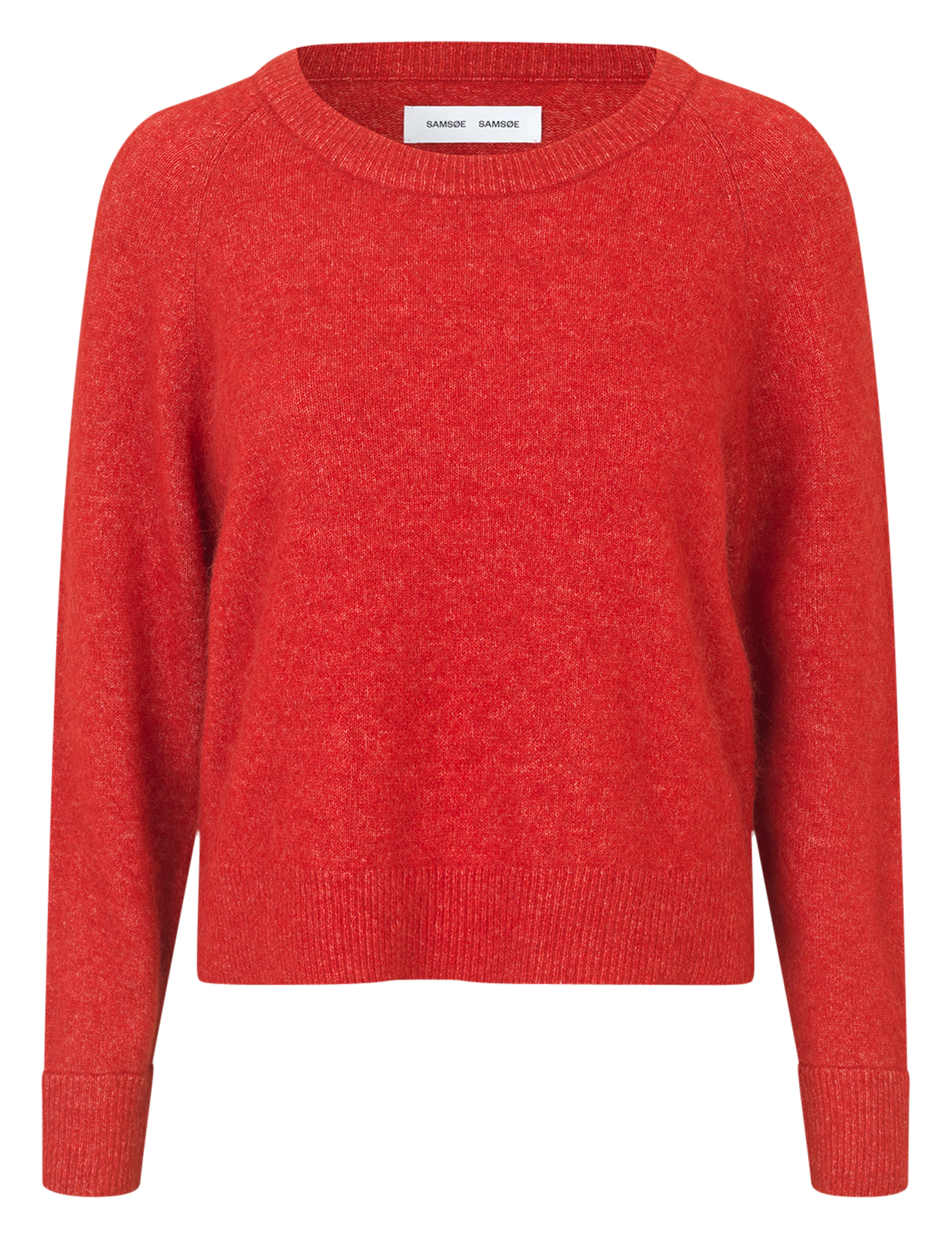 Pull col rond en laine mélangée | Rouge