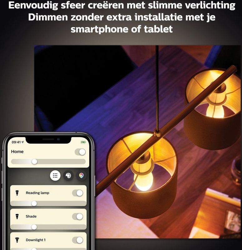 Philips Hue Kaarslamp Lichtbron E14 - zachtwit licht - 5,2W - Bluetooth
