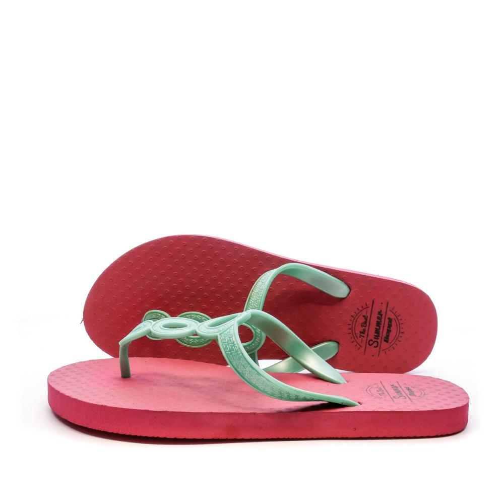 Beppi Tongs Rose/Vert Femme Beppi