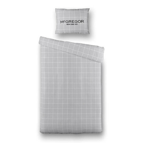 Dekbedovertrek Flanel - Gray Grid