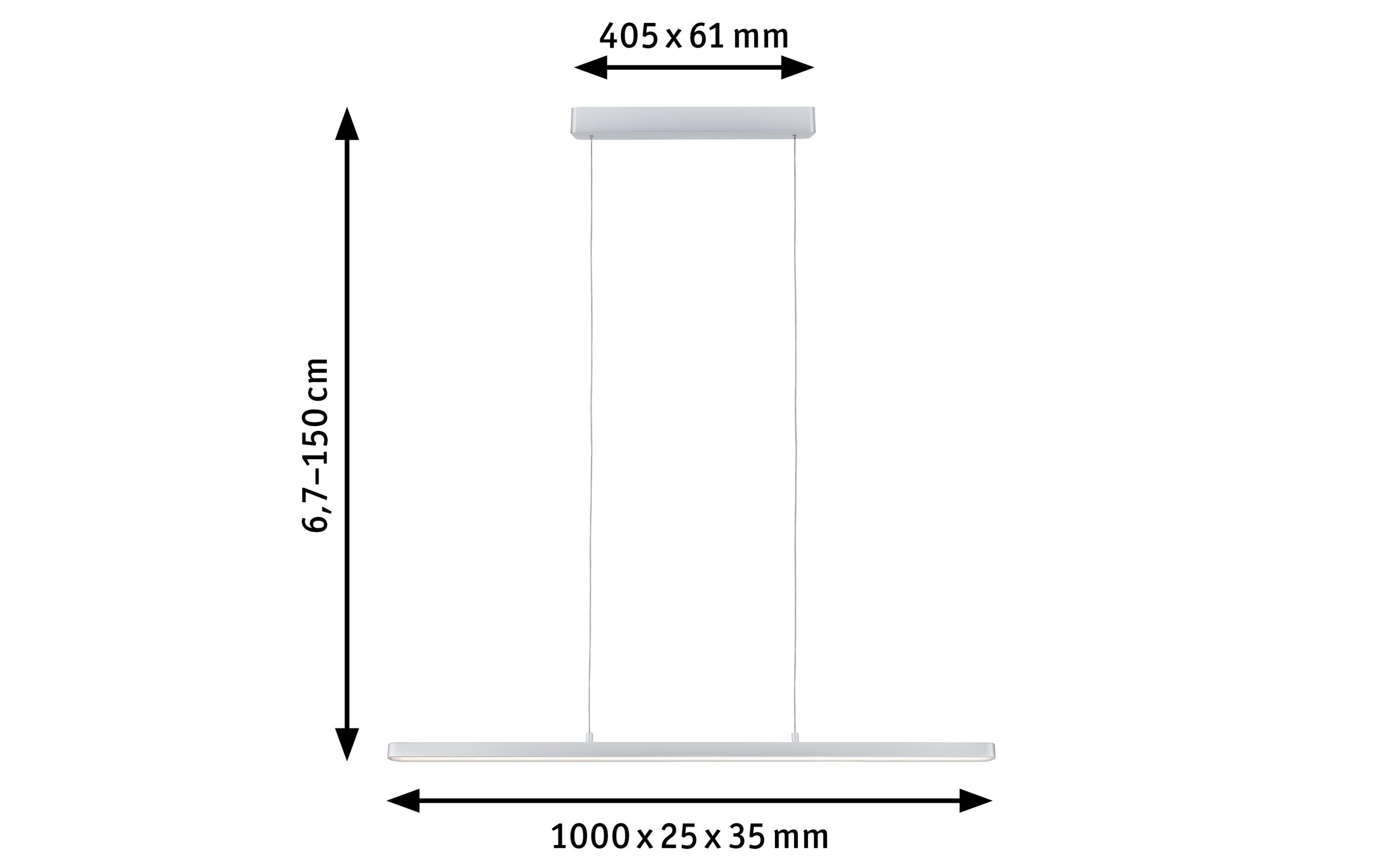 Pendelleuchte Lento, 42 W, 2700 K, Chrom<br>LED Hängeleuchte