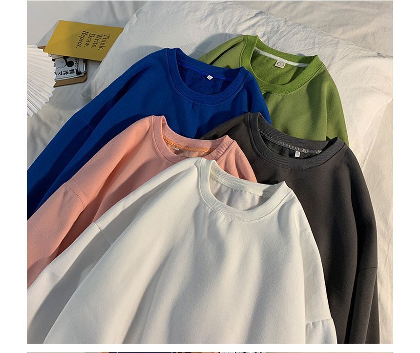 Ninine - effen sweatshirt met ronde hals
