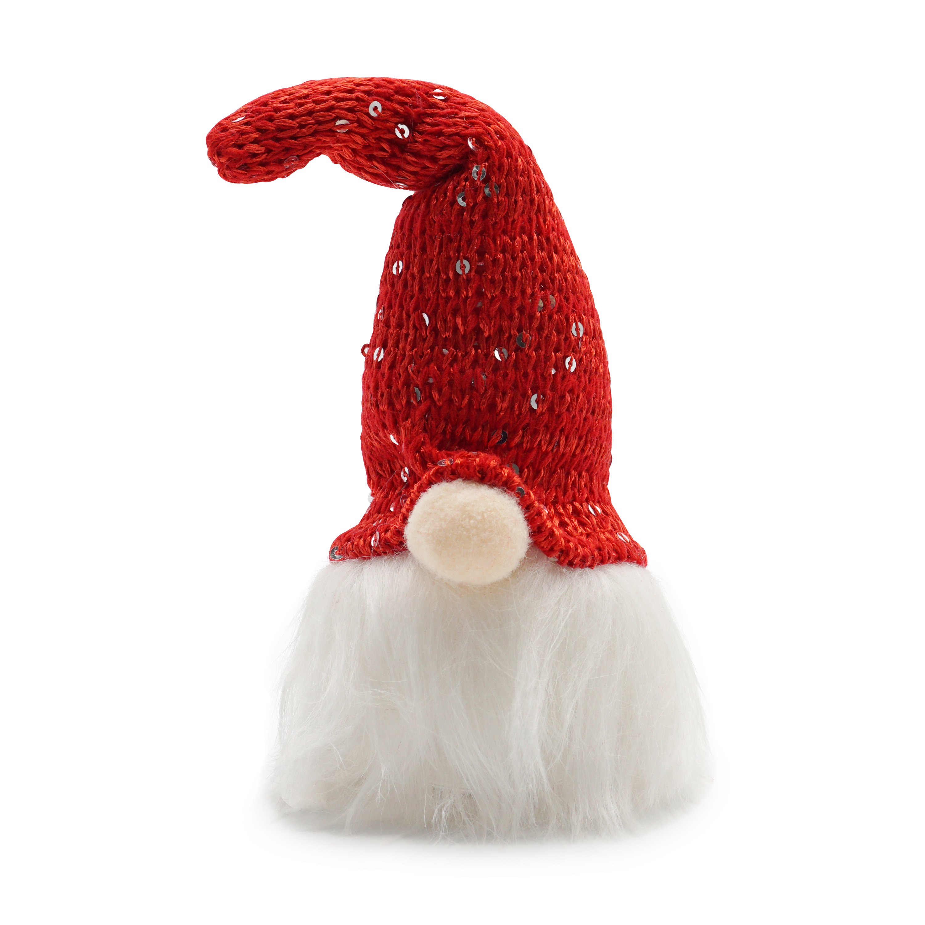 (20x7cm) LED Weihnachts Wichtel Home Deko Schwedischer Plüsch Zwerg (inkl. LR1130 Batterien) - Rot