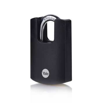 Yale Hangslot messing zware uitvoering 40 mm met zwarte body