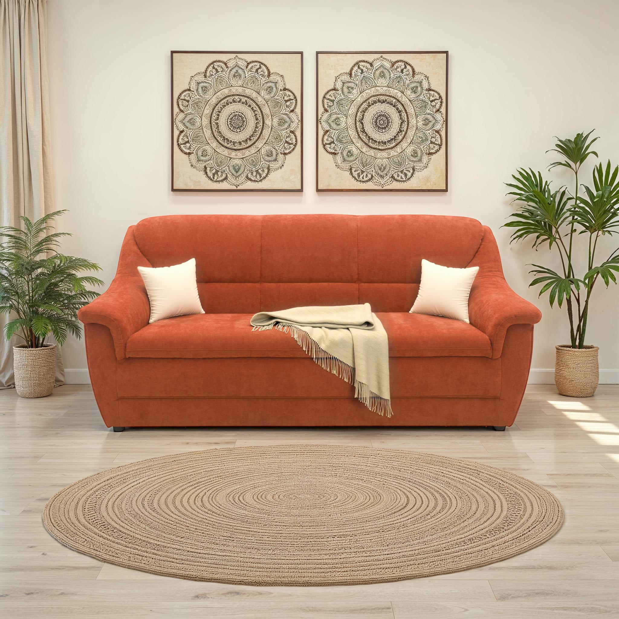 DOMO collection 3-Sitzer »Lale, zeitloses und komfortables Sofa, bequeme Armlehnen, Breite 185cm«