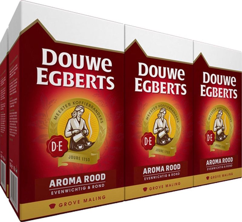 Douwe Egberts Aroma Rood Grove Maling Filterkoffie - 6 x 250 gram