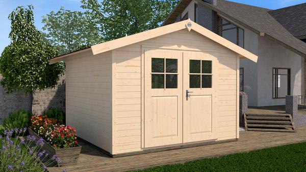 Weka Gartenhaus 122 Gr. 4, ca. B380/H253/T274