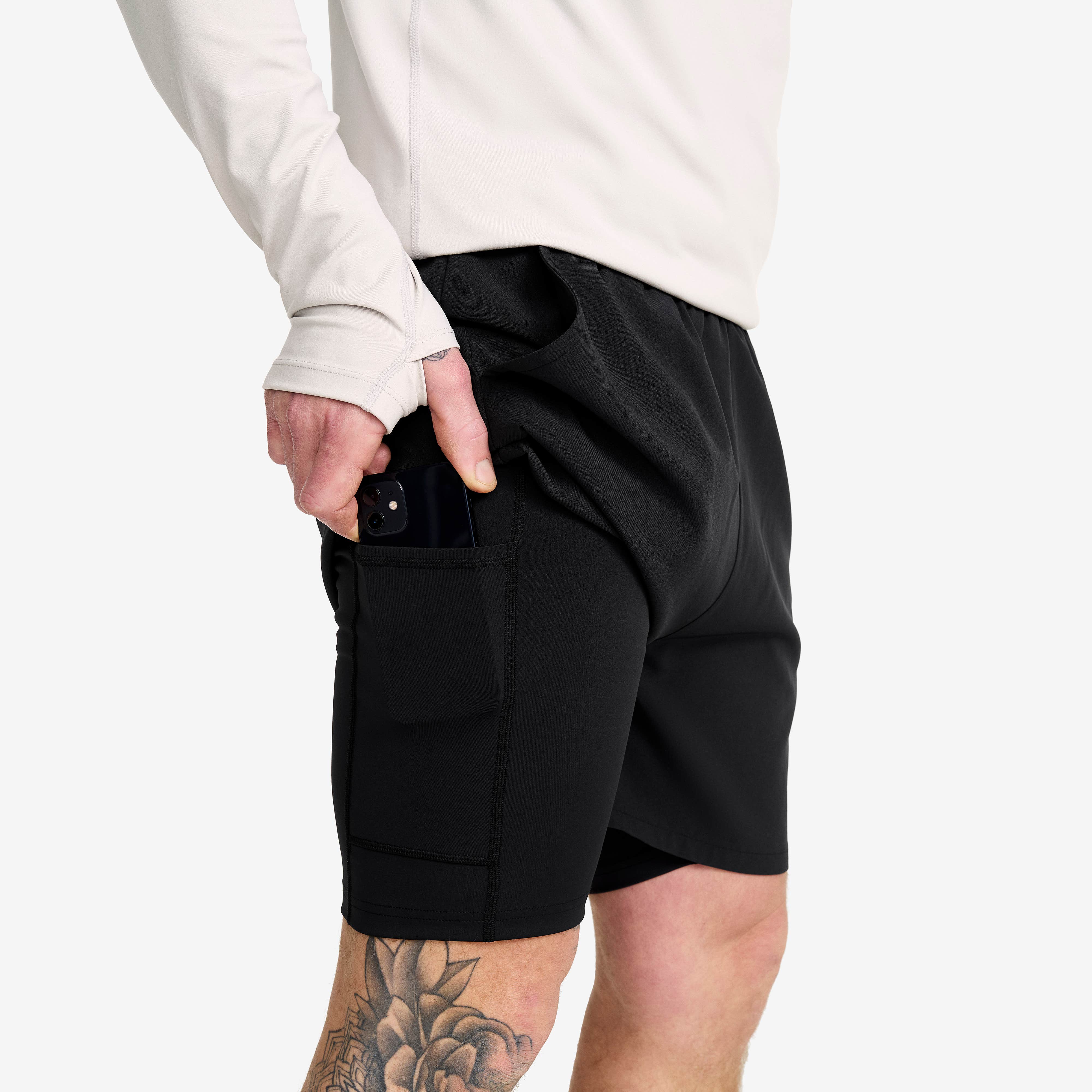 Rise 2-in-1 Shorts Herre Black