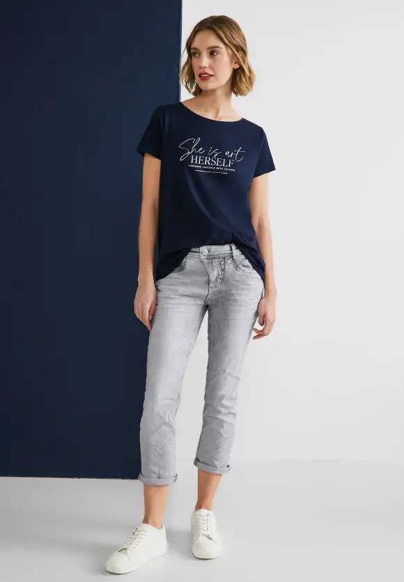 Casual Fit Caprihose - autentic grey bleach