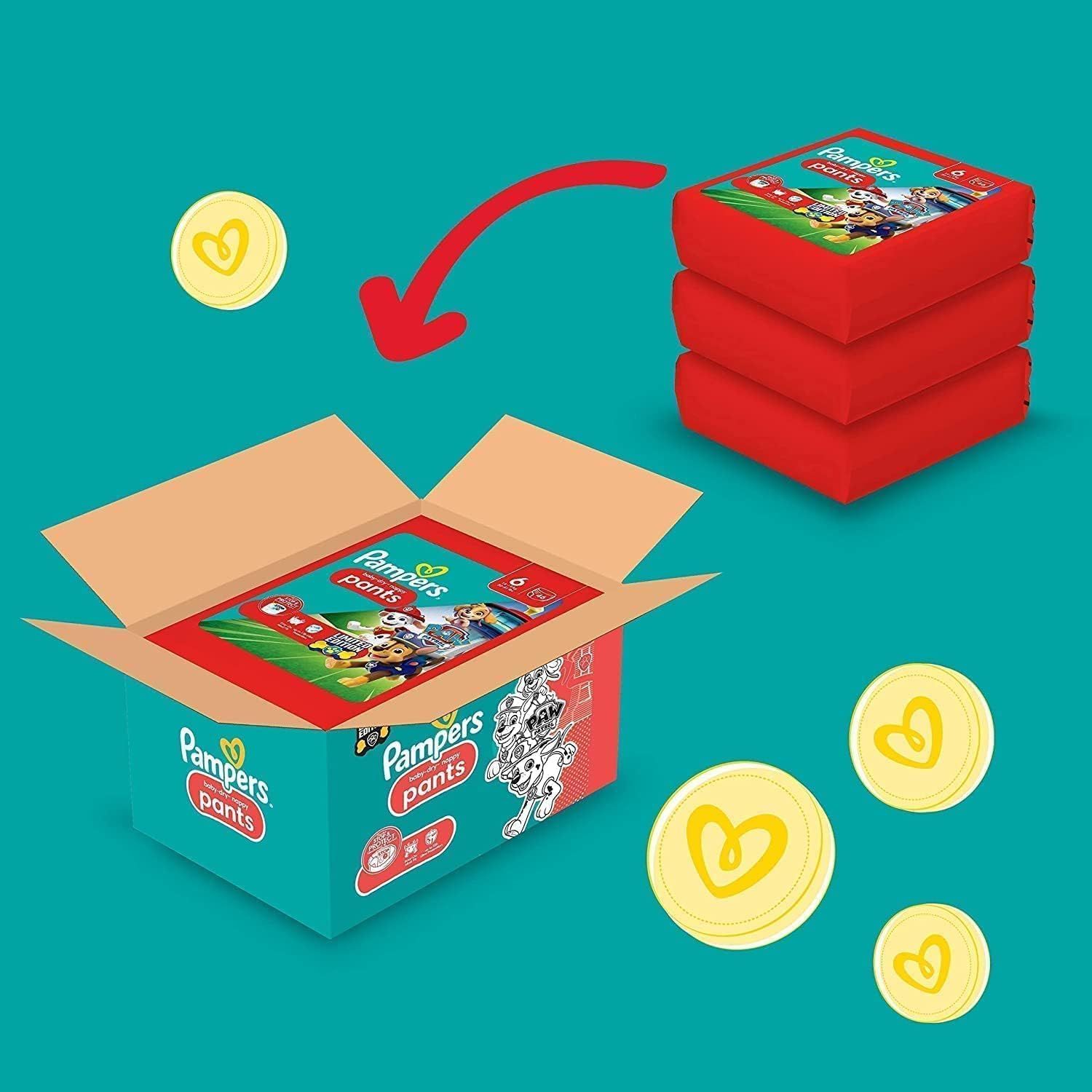 Pampers Windeln Paw Patrol Pants Größe 6 14-19kg