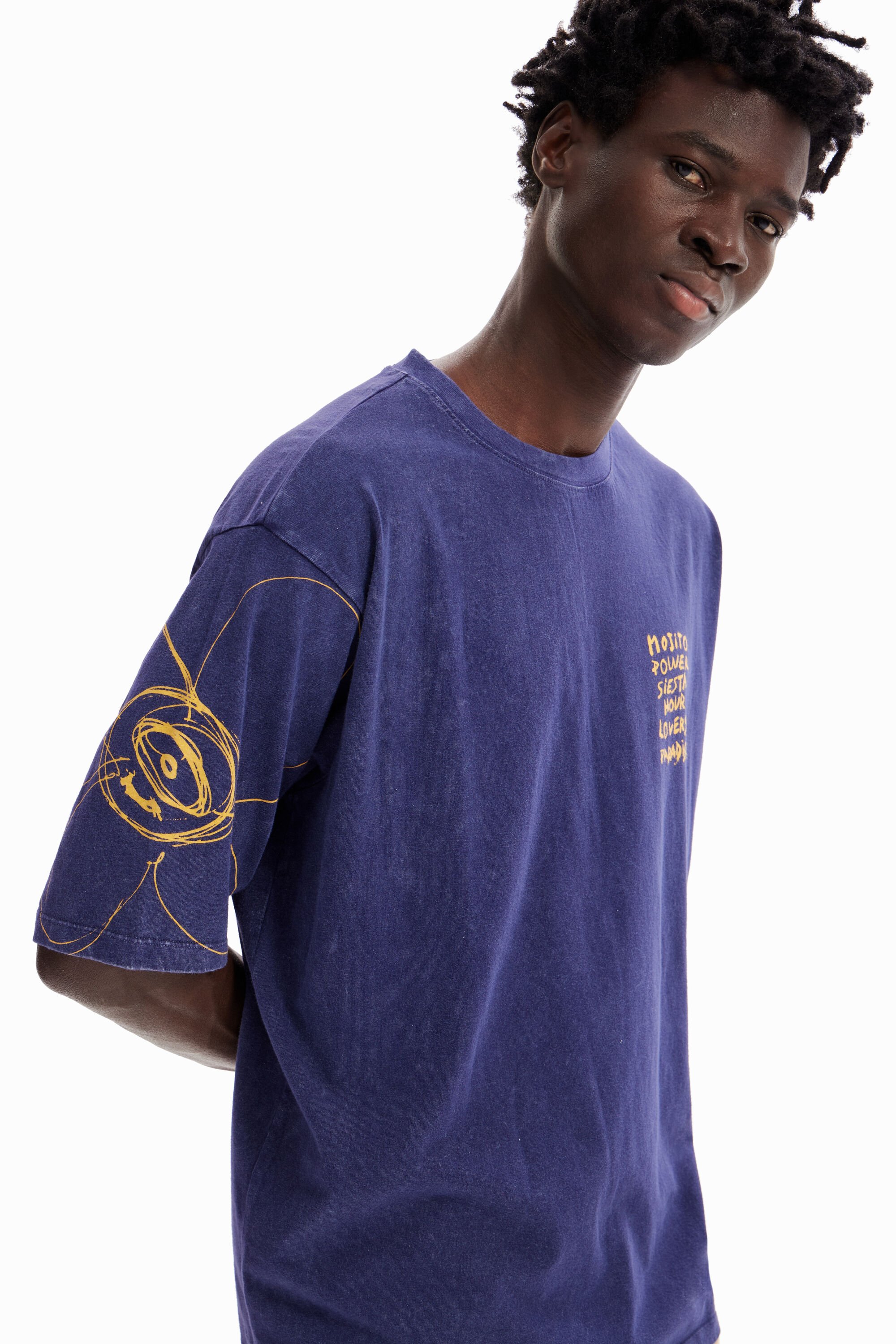 T-shirt décontracté acid wash