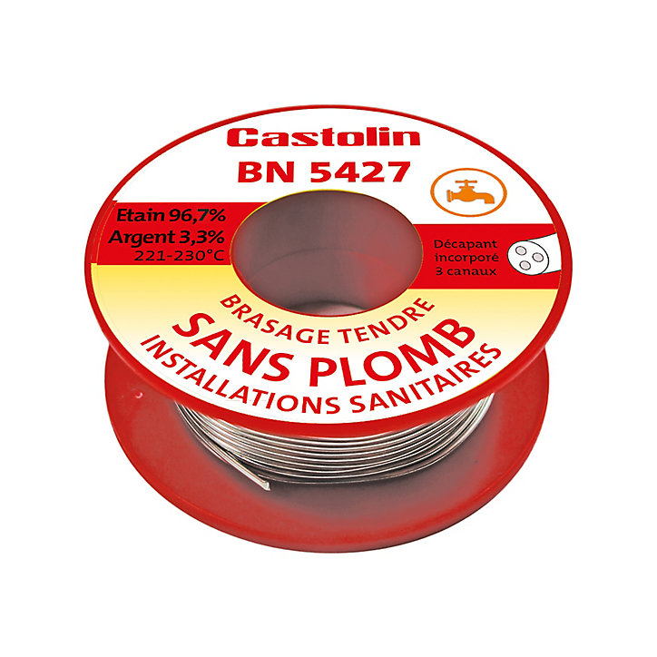 Bobine d'étain haute qualité Castolin ø2 mm, 250g