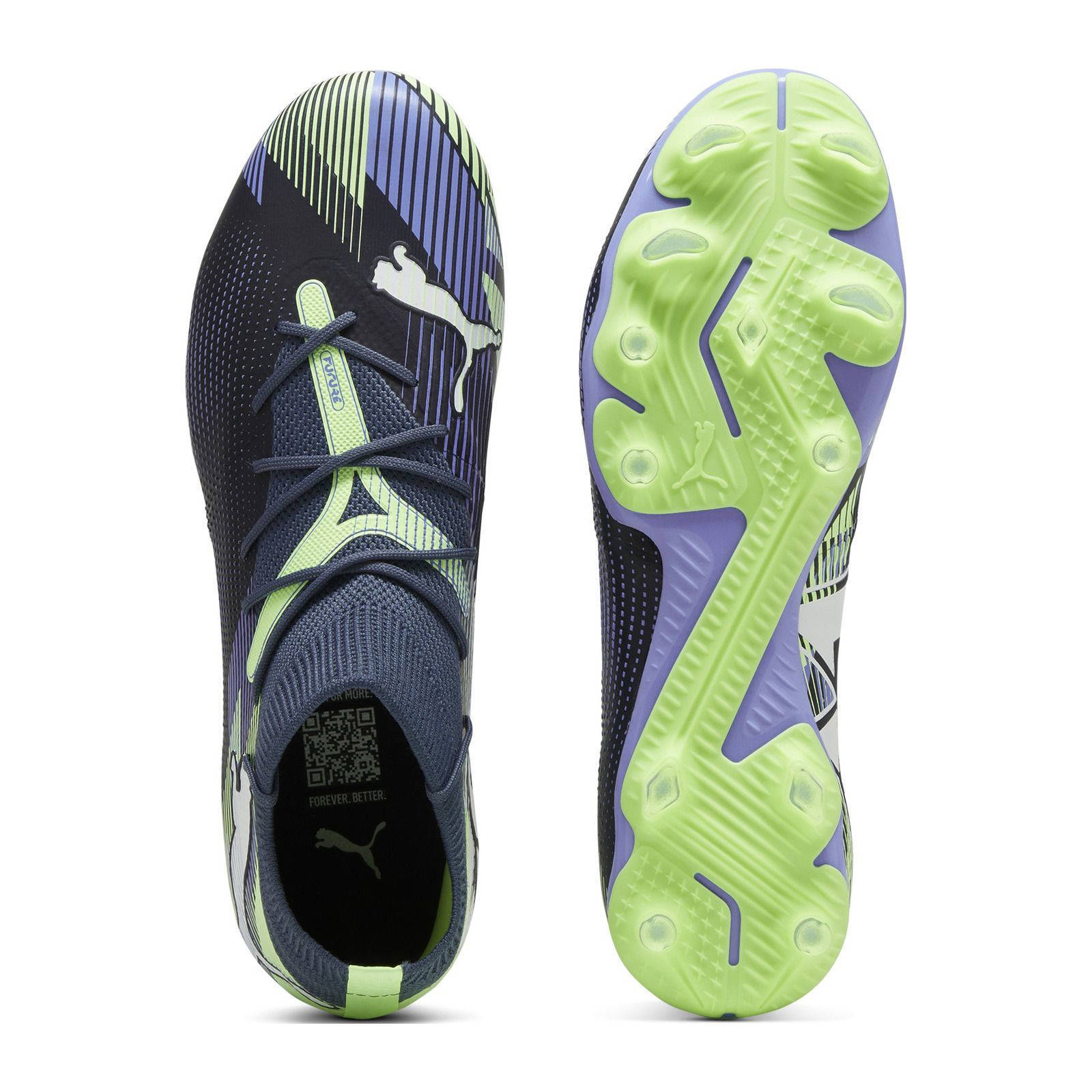 Puma Future 7 Match  senior voetbalschoenen grijs/wit/felgroen