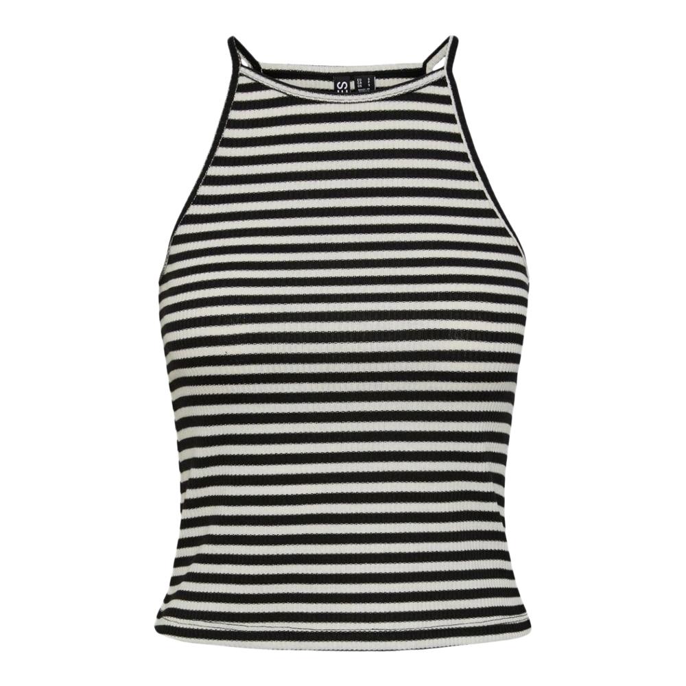 Pieces Top Noir/Blanc Femme Pieces Pcostina Strap