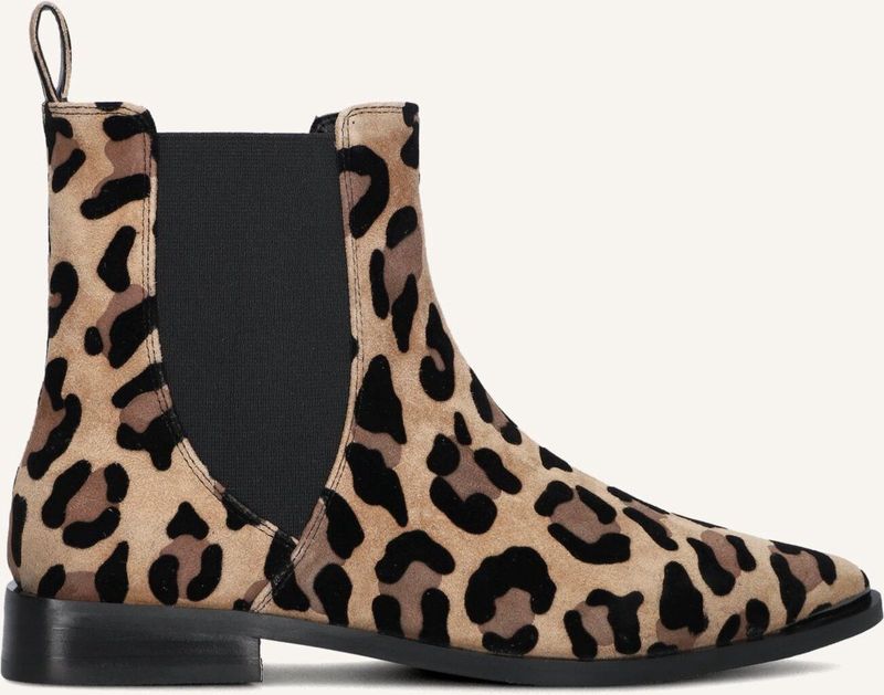 Stefano Lauran - Chelsea Boots - Beige - Dames - Panterprint