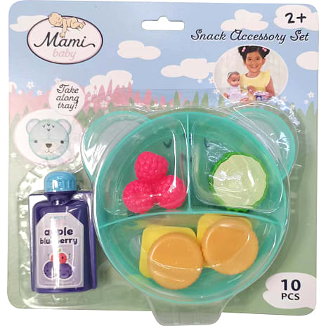 Mami Baby dukke snack madsæt