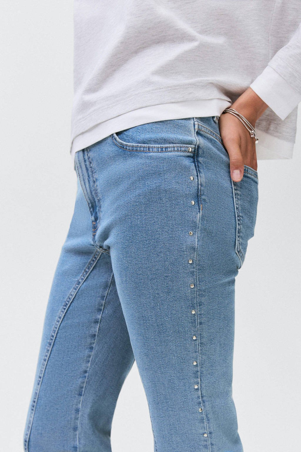 MANGO TEEN flared jeans medium blue denim