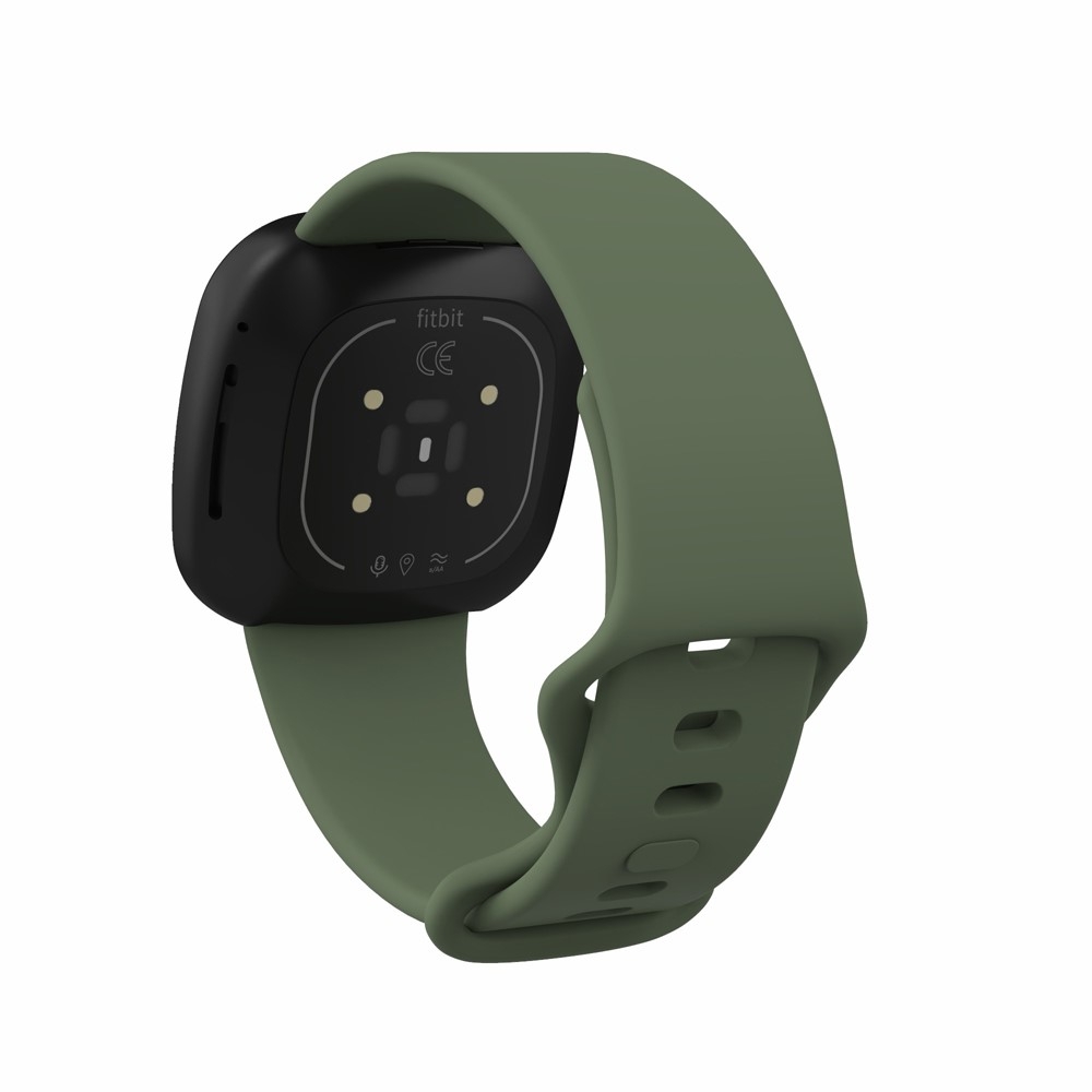 Fitbit Versa 4 / Versa 3 / Sense 2 / Sense Silikon Sport Armband (Gelenkumfang 160-200mm) - Grün