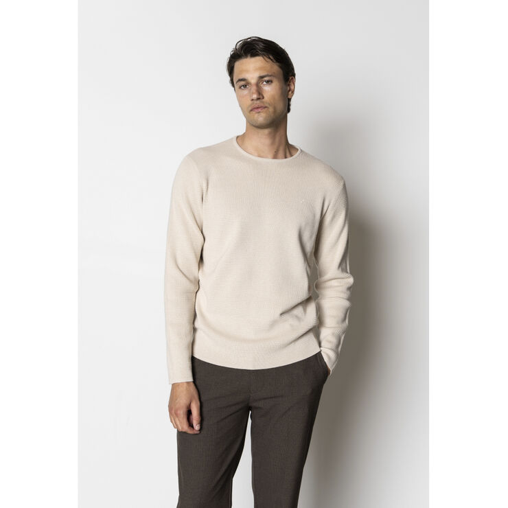 Clean Cut Copenhagen Oscar knit Ecru melange