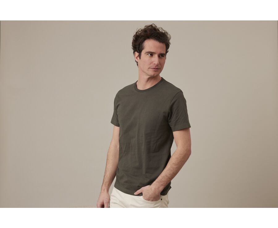 Tee-shirt coton bio uni Vert foncé - EDGAR III