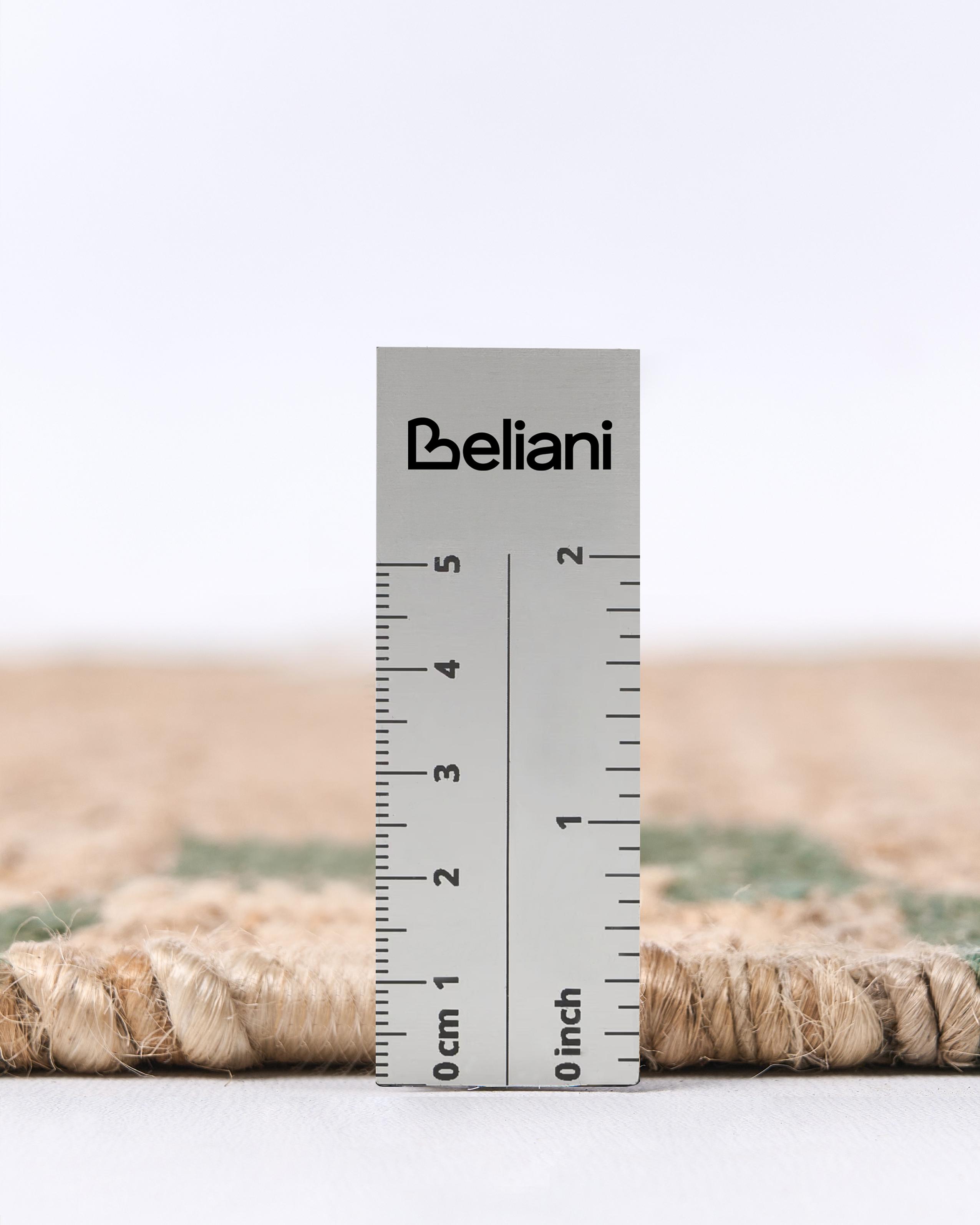 Vloerkleed BEED Beige/groen 160 x 230 cm Jute