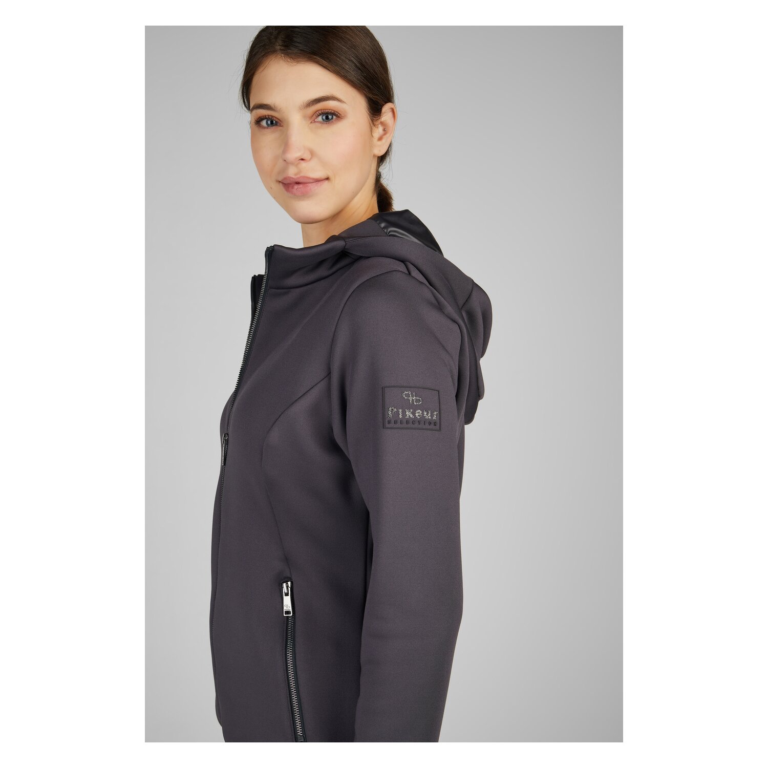 PIKEUR Selection Funktionsfleece-Jacke mit Kapuze - twilight