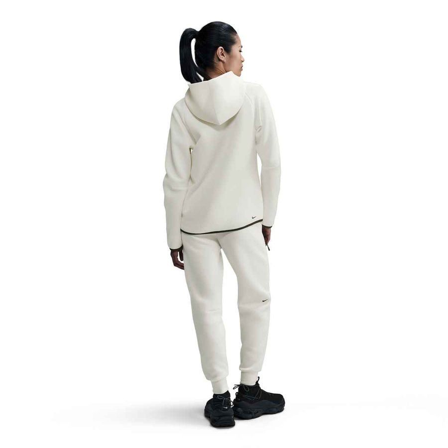 Nike Sweat à Capuche Tech Fleece FZ Coupe-Vent - Blanc/Noir Femme