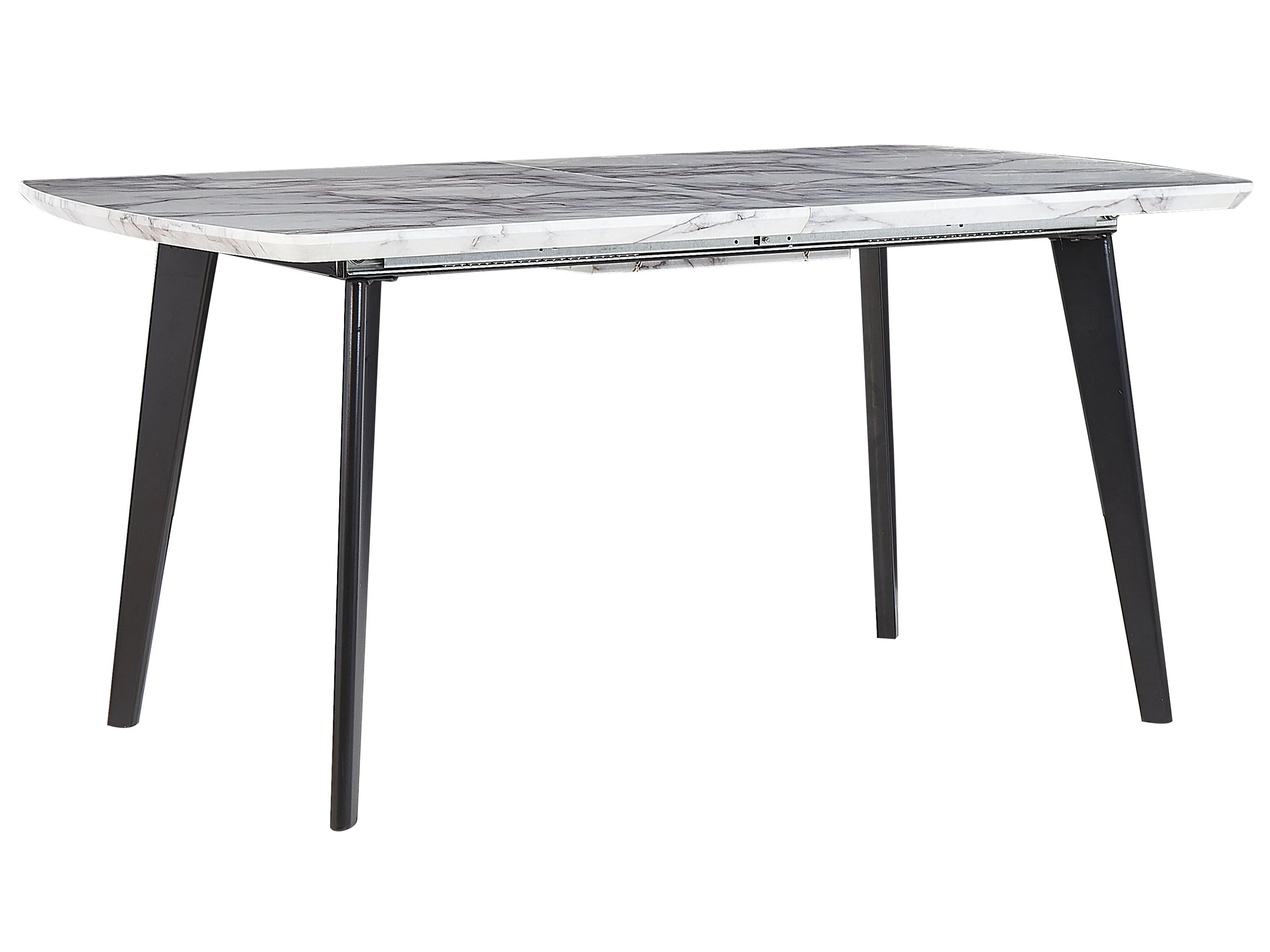 Eettafel uitschuifbaar MOSBY Grijs marmer 90 cm 160/200 cm
