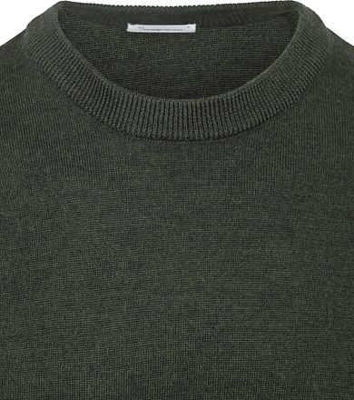 KnowledgeCotton Apparel Pullover Wol Donkergroen 1080068-1090 kopen