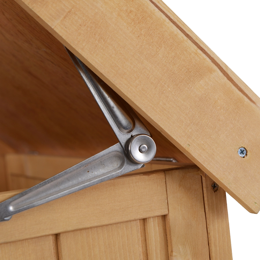 Outsunny Geräteschrank mit 2 Fächer natur