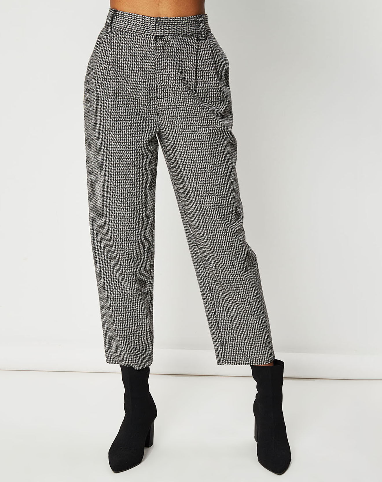 See u Soon Pantalon en Laine mélangée Cassandre marron/noir/blanc