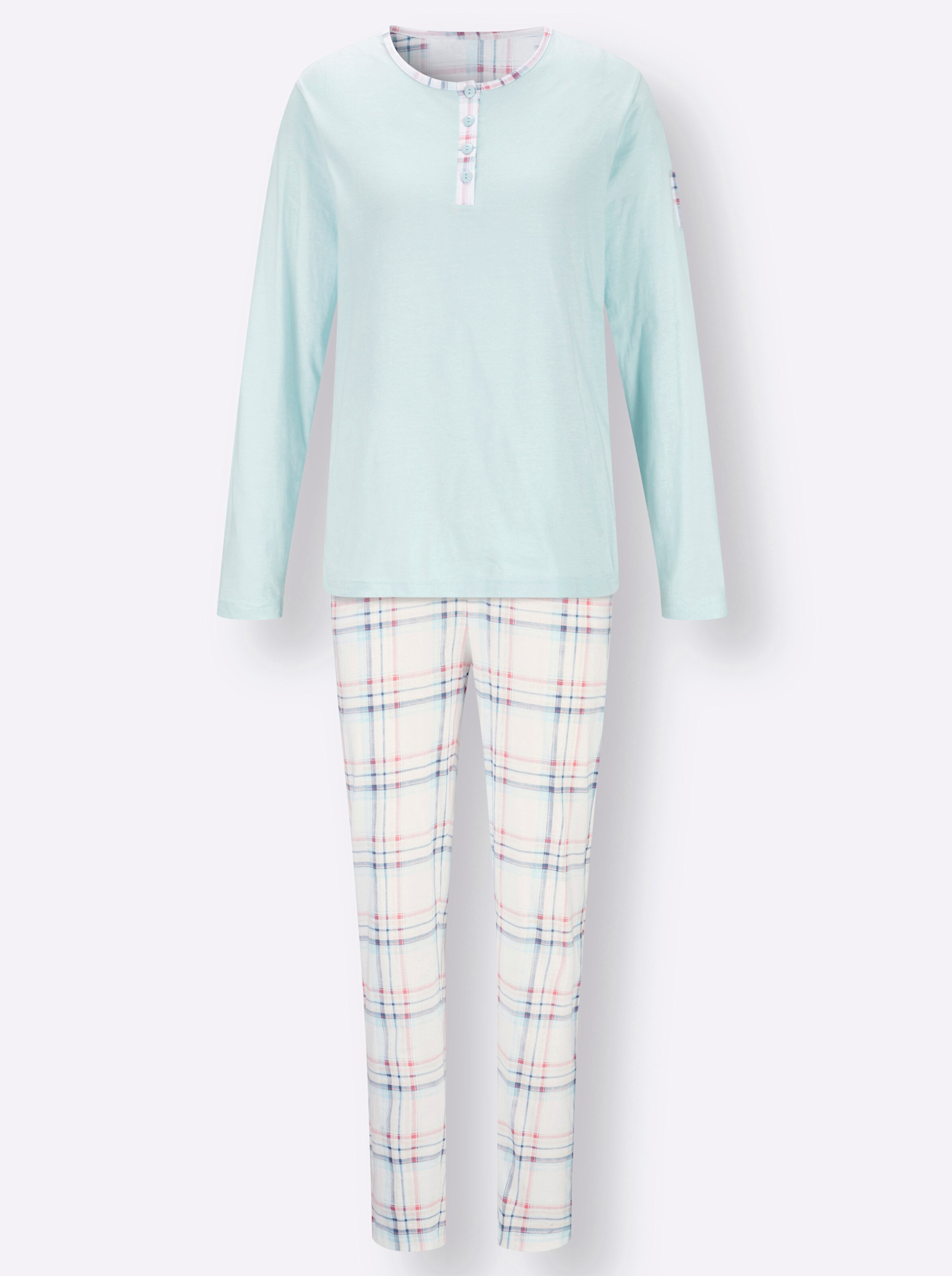 Normann Schlafanzug in mint-kariert